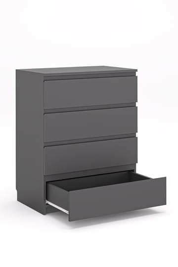 Kommode Hanah Home Derinkuyu 4 (80 x 100 x 48 cm) Antracit - Antracit - Opbevaring - Opbevaringsmøbler - Kommode - Entrékommode