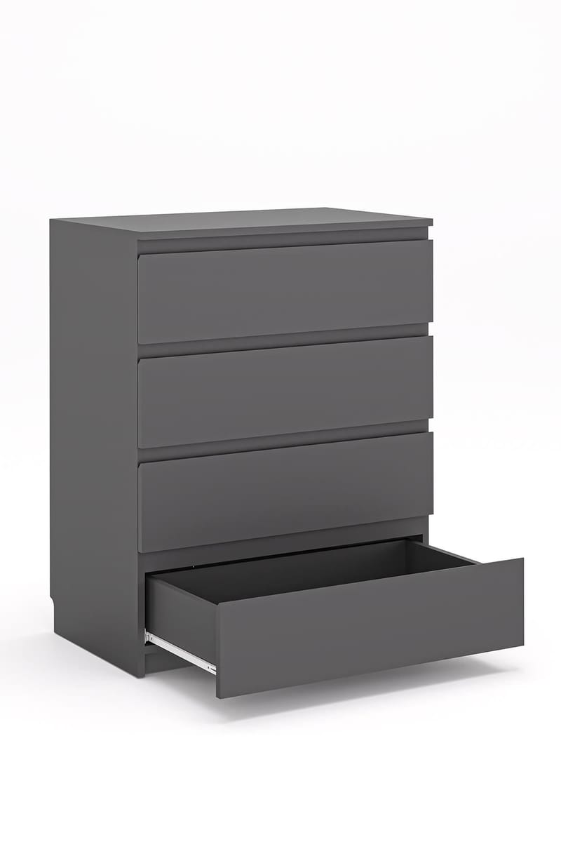 Kommode Hanah Home Derinkuyu 4 (80 x 100 x 48 cm) Antracit - Antracit - Opbevaring - Opbevaringsmøbler - Kommode - Entrékommode