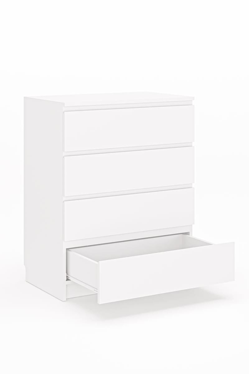 Kommode Hanah Home Derinkuyu 4 (80 x 100 x 48 cm) Hvid - Opbevaring - Opbevaringsmøbler - Kommode - Entrékommode