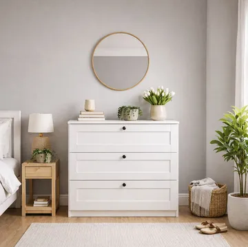 Kommode Hanah Home Lucas (80 x 7,5 x 42,5 cm) Hvid - Hvid - Opbevaring - Opbevaringsmøbler - Kommode - Entrékommode