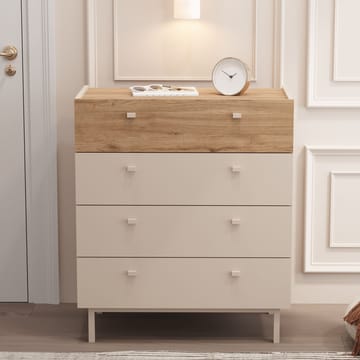 Kommode Hanah Home Luke (80 x 93,1 x 41,8 cm) Sand eg - Sand eg - Opbevaring - Opbevaringsmøbler - Kommode - Entrékommode