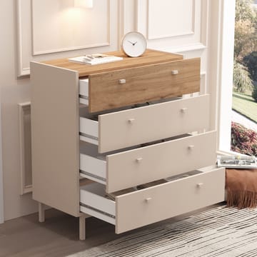 Kommode Hanah Home Luke (80 x 93,1 x 41,8 cm) Sand eg - Sand eg - Opbevaring - Opbevaringsmøbler - Kommode - Entrékommode