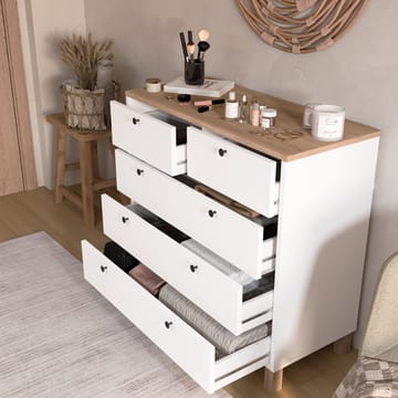 Kommode Hanah Home Nord (90 x 85,2 x 40 cm) Hvid eg - Hvid og eg - Opbevaring - Opbevaringsmøbler - Kommode - Entrékommode