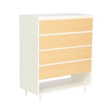 Kommode HOME4YOU Herta 80x40x97 cm - hvid/lyst træ - Opbevaring - Opbevaringsmøbler - Kommode - Entrékommode