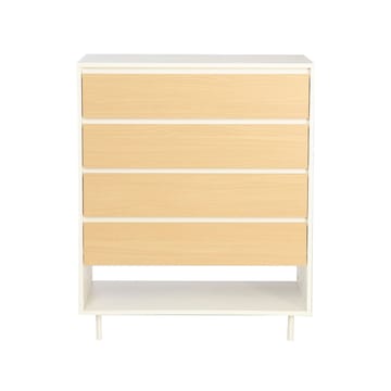 Kommode HOME4YOU Herta 80x40x97 cm - hvid/lyst træ - Opbevaring - Opbevaringsmøbler - Kommode - Entrékommode