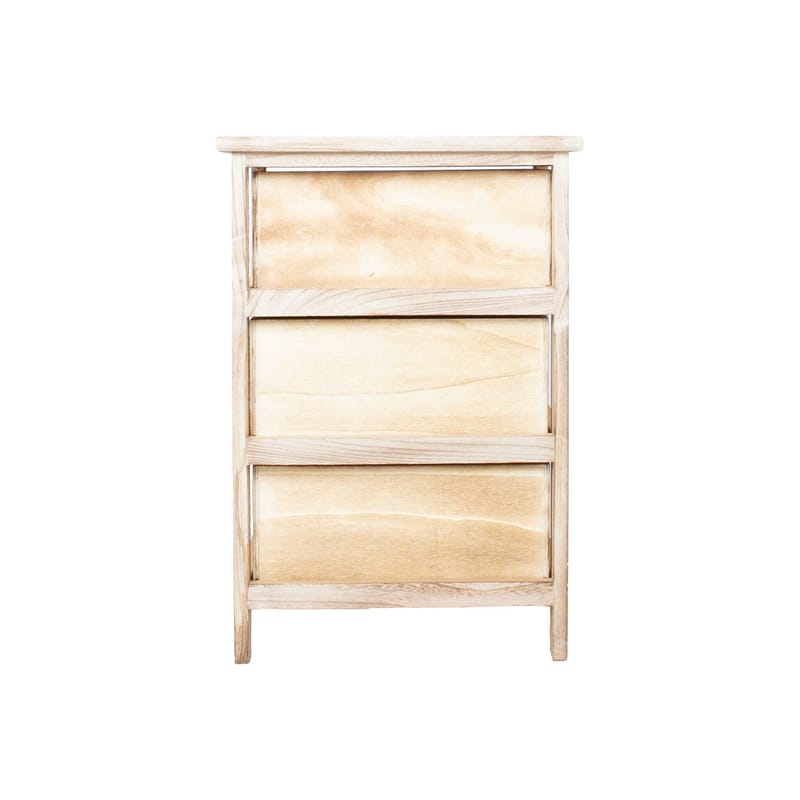 Kommode HOME4YOU Kaseke med 3 opbevaringsrum 40x29x58 cm Natur - naturlig - Opbevaring - Opbevaringsmøbler - Kommode - Entrékommode