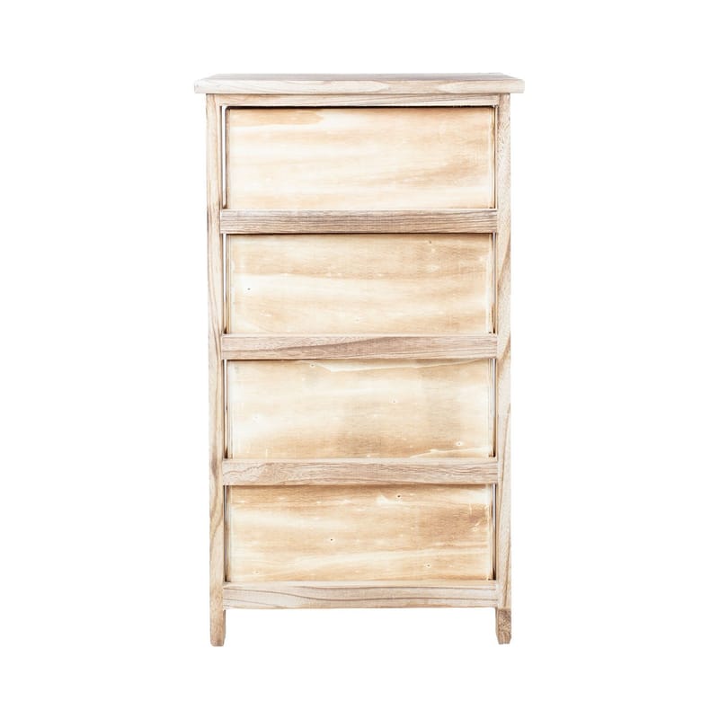 Kommode HOME4YOU Kaseke med 4 opbevaringsrum 40x29x73 cm natur - naturlig - Opbevaring - Opbevaringsmøbler - Kommode - Entrékommode