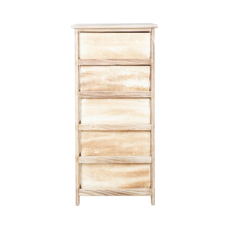 Kommode HOME4YOU Kaseke med 5 opbevaringsrum 40x29x90 cm natur - naturlig - Opbevaring - Opbevaringsmøbler - Kommode - Entrékommode
