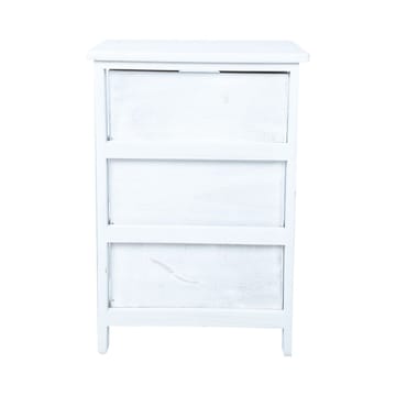 Kommode HOME4YOU Mihkli med 3 opbevaringsrum 40x29x58 cm Hvid - Hvid - Opbevaring - Opbevaringsmøbler - Kommode - Entrékommode