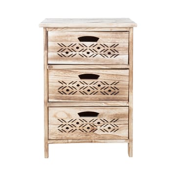 Kommode HOME4YOU Mihkli med 3 opbevaringsrum 40x29x58 cm Natur - Natur - Opbevaring - Opbevaringsmøbler - Kommode - Entrékommode