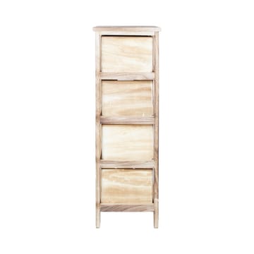 Kommode HOME4YOU Mihkli med 4 opbevaringsenheder 26x32x81 cm natur - natur - Opbevaring - Opbevaringsmøbler - Kommode - Entrékommode
