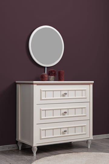 Kommode Homitis Ezgi (82 x 79 x 42 cm) lys creme - Opbevaring - Opbevaringsmøbler - Kommode - Entrékommode