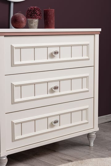 Kommode Homitis Ezgi (82 x 79 x 42 cm) lys creme - Opbevaring - Opbevaringsmøbler - Kommode - Entrékommode