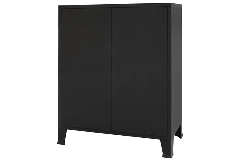 Kommode I Metal Industriel Stil 78 X 40 X 93 Cm Sort - Sort - Opbevaring - Opbevaringsmøbler - Kommode - Entrékommode