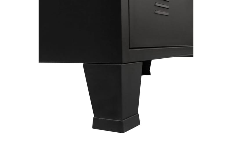 Kommode I Metal Industriel Stil 78 X 40 X 93 Cm Sort - Sort - Opbevaring - Opbevaringsmøbler - Kommode - Entrékommode