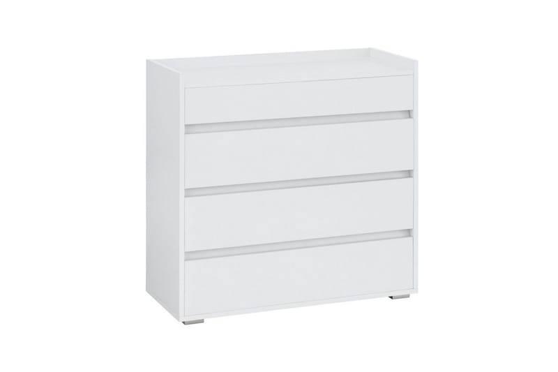 Kommode Kosmo Hvid, 4 skuffer, Hvid, 4 skuffer