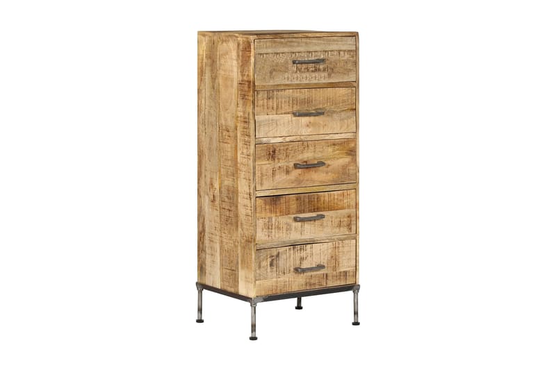 Kommode Massivt Mangotræ 45 X 35 X 106 Cm - Brun - Opbevaring - Opbevaringsmøbler - Kommode - Entrékommode