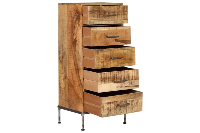 Kommode Massivt Mangotræ 45 X 35 X 106 Cm - Brun - Opbevaring - Opbevaringsmøbler - Kommode - Entrékommode