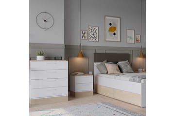 Kommode Matul Eg / Hvid - Mellemfarvet træ/Hvid - Opbevaring - Opbevaringsmøbler - Kommode - Entrékommode