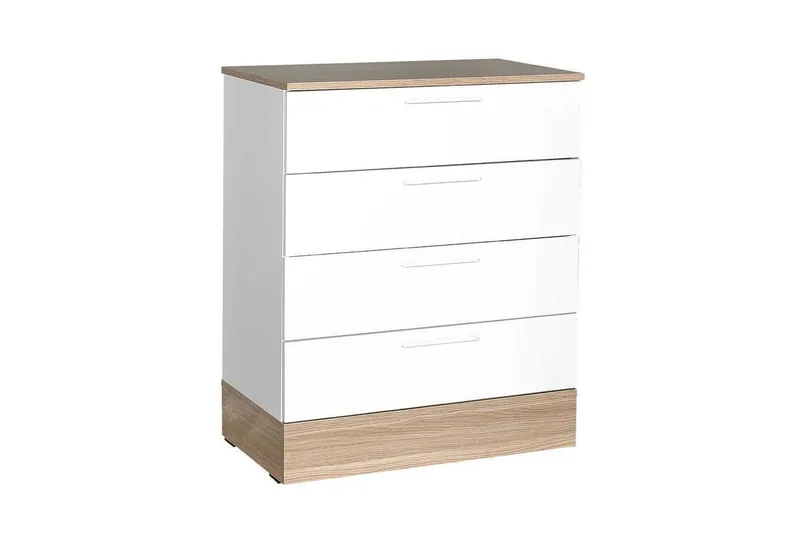 Kommode Matul Eg / Hvid, Mellemfarvet træ/Hvid