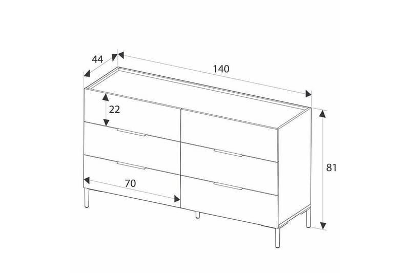 Kommode Matul Hvid - Hvid - Opbevaring - Opbevaringsmøbler - Kommode