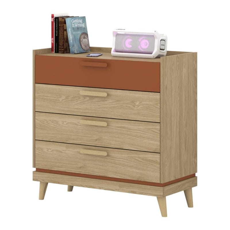 Kommode Scandi med 4 skuffer - Oliebehandlet Eg - Opbevaring - Opbevaringsmøbler - Kommode - Entrékommode