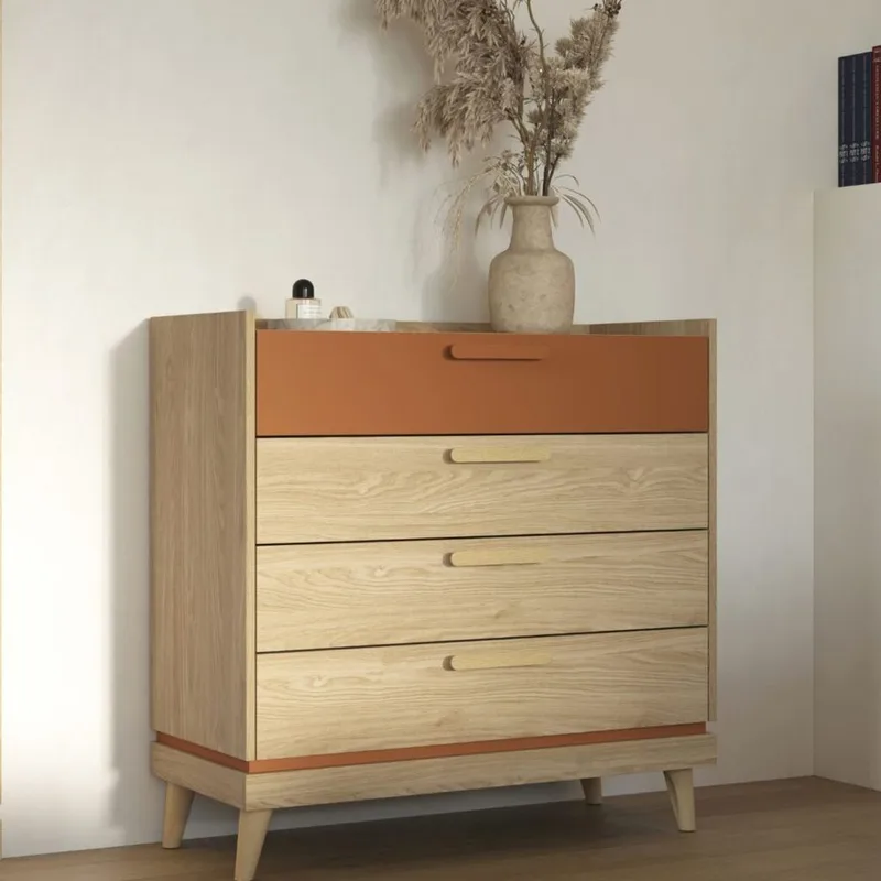 Kommode Scandi med 4 skuffer - Oliebehandlet Eg - Opbevaring - Opbevaringsmøbler - Kommode - Entrékommode