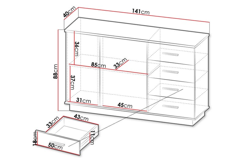 Kommode - Sort|Eg - Opbevaring - Opbevaringsmøbler - Kommode