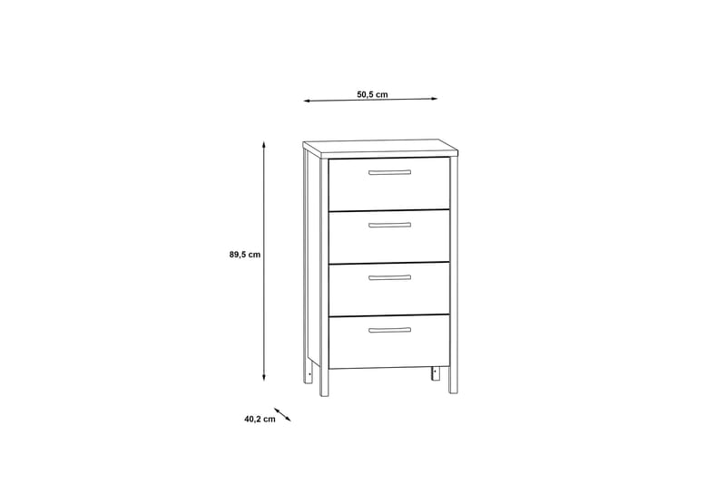 Koufalia Kommode 40x51 cm - Brun/Sort - Opbevaring - Opbevaringsmøbler - Kommode - Entrékommode