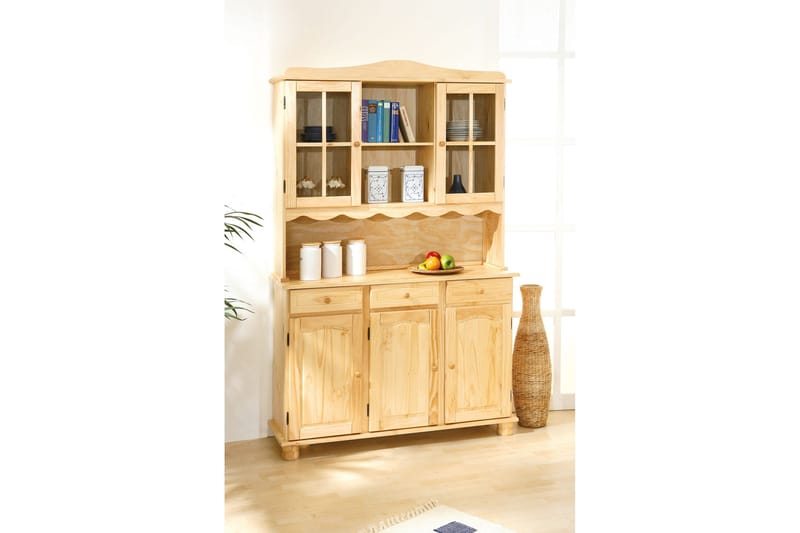 Leksand Skænkvitrine 130 cm - Fyrretræ - Opbevaring - Opbevaringsmøbler - Kommode