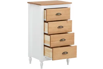 Lenham Kommode 45x35 cm 4 Skuffer - Hvid - Opbevaring - Opbevaringsmøbler - Kommode - Entrékommode