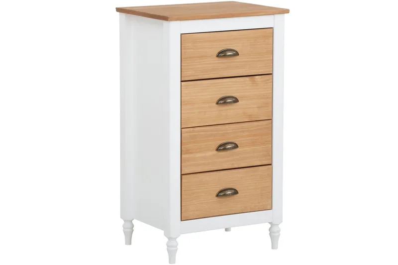 Lenham Kommode 45x35 cm 4 Skuffer - Hvid - Opbevaring - Opbevaringsmøbler - Kommode - Entrékommode