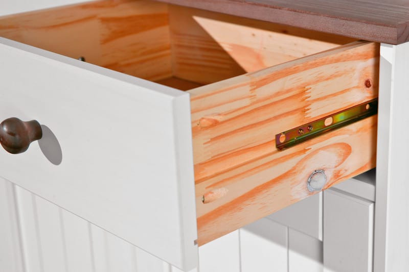 Livesey Vitrineskænk - Hvid/Natur - Opbevaring - Opbevaringsmøbler - Kommode