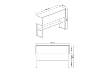 Luxe Kommode 120 cm - Guld/Antracit - Opbevaring - Opbevaringsmøbler - Kommode