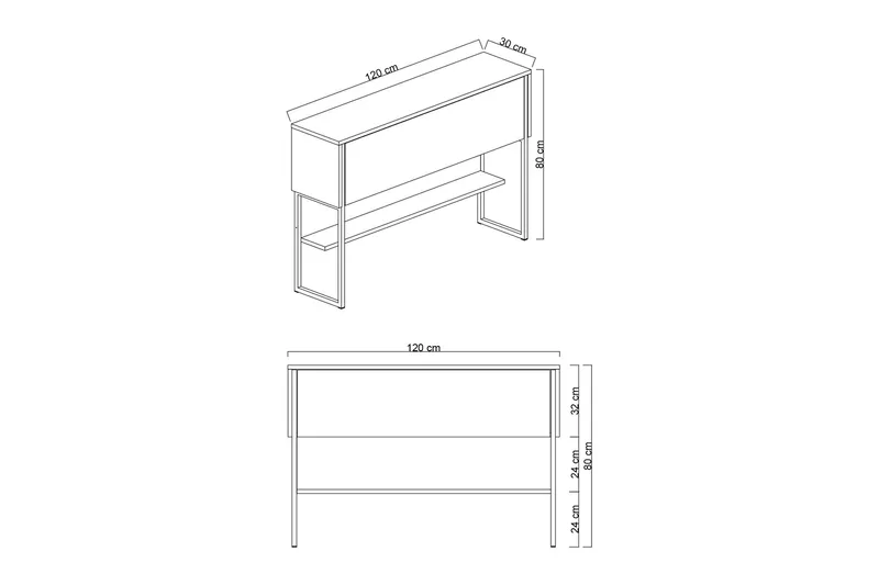 Luxe Kommode 120 cm - Guld/Hvid - Opbevaring - Opbevaringsmøbler - Kommode