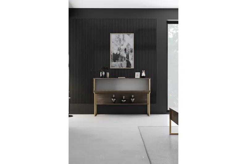 Luxe Kommode 120 cm - Guld/Valnød - Opbevaring - Opbevaringsmøbler - Kommode