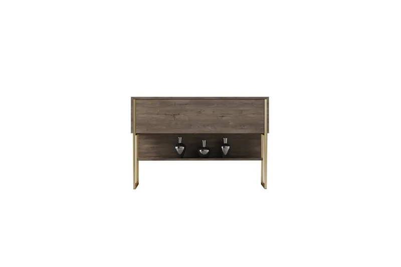 Luxe Kommode 120 cm - Guld/Valnød - Opbevaring - Opbevaringsmøbler - Kommode