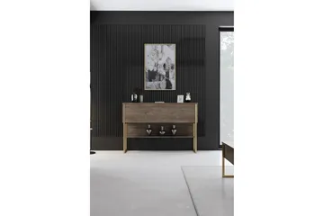 Luxe Kommode 120 cm - Guld/Valnød - Opbevaring - Opbevaringsmøbler - Kommode