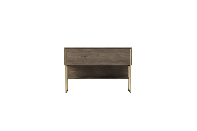 Luxe Kommode 120 cm, Guld/Valnød