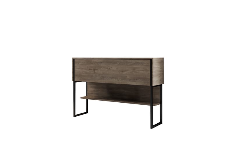 Luxe Kommode 120 cm, Sort/Valnød