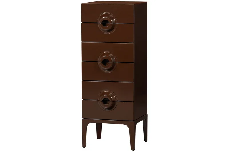 Kommode Merge, Brun/Rød