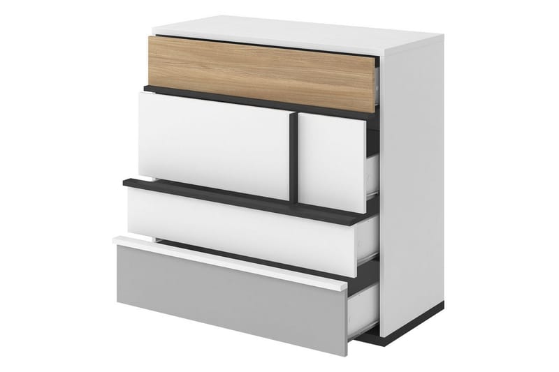Metropolitan Kommode - Brun/Hvid/Lysgrå/Sort - Opbevaring - Opbevaringsmøbler - Kommode - Entrékommode