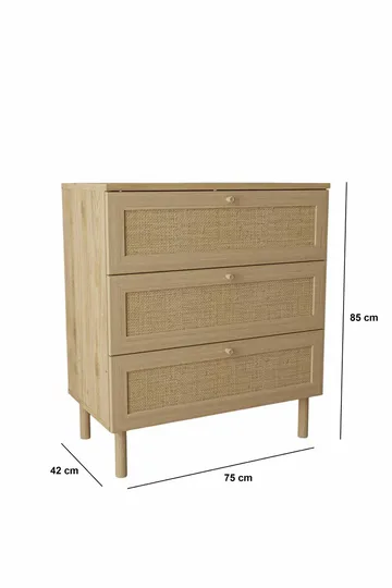 Meyloren kommode 75 cm - Beige - Opbevaring - Opbevaringsmøbler - Kommode - Entrékommode