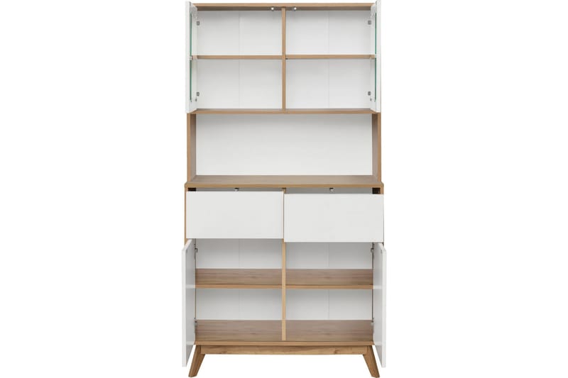 Mohak Kommode med Overskab - Hvid/Brun - Opbevaring - Opbevaringsmøbler - Kommode