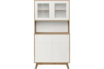 Mohak Kommode med Overskab - Hvid/Brun - Opbevaring - Opbevaringsmøbler - Kommode