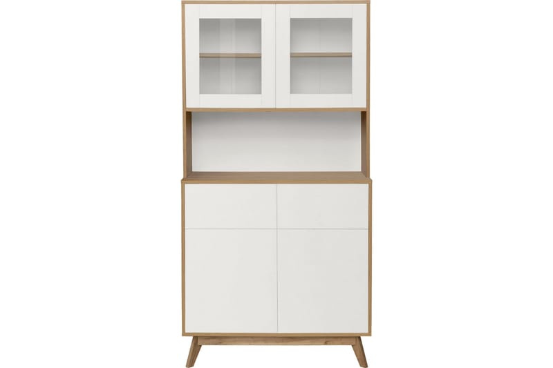 Mohak Kommode med Overskab - Hvid/Brun - Opbevaring - Opbevaringsmøbler - Kommode