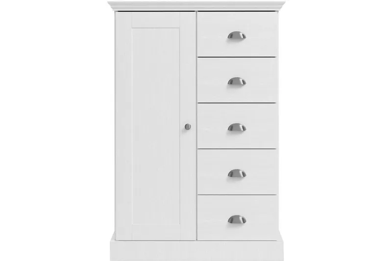 Kommode Motala 75x35x110 cm, Hvid - 75x35x110 cm, Hvid - Opbevaring - Opbevaringsmøbler - Kommode - Entrékommode