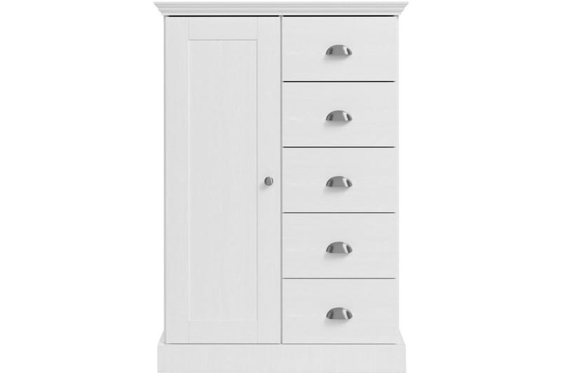 Kommode Motala 75x35x110 cm, Hvid - 75x35x110 cm, Hvid - Opbevaring - Opbevaringsmøbler - Kommode