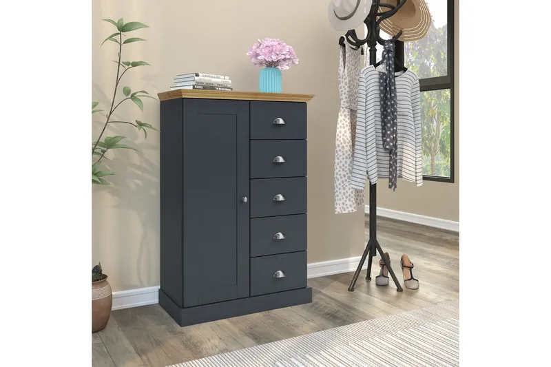 Kommode Motala 75x35x110 cm - 75x35x110 cm - Opbevaring - Opbevaringsmøbler - Kommode - Entrékommode