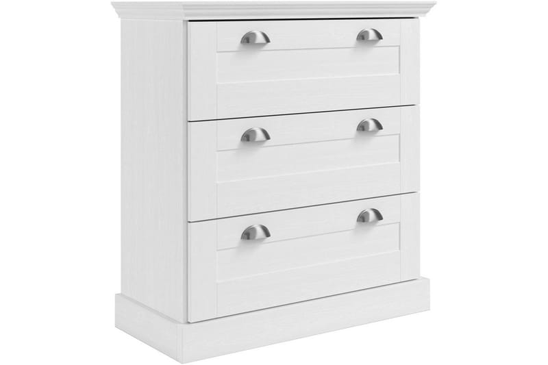 Kommode Motala 75x35x80 cm, Hvid - 75x35x80 cm, Hvid - Opbevaring - Opbevaringsmøbler - Kommode - Entrékommode